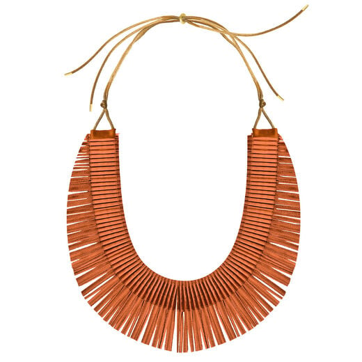 Copper pleat necklace by Alexandra Tsoukala
